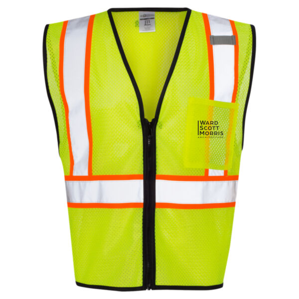   - Economy Contrasting Vest with Zippered Front Thumbnail